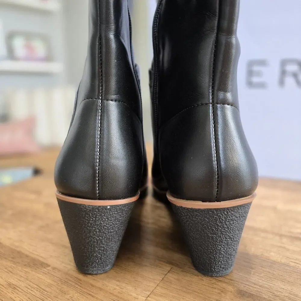 Aerosoles‎ Binocular Knee High Boots Size 7M Black Wedge Heel Women's NEW